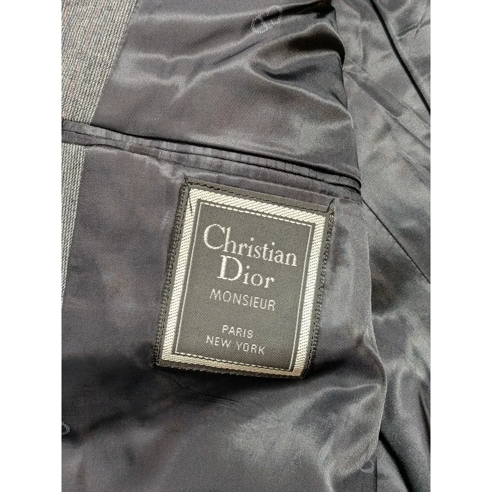 Christian Dior Monsieur Men's Blazer 40S Gray Wool Jacket Coat USA Made Vintage